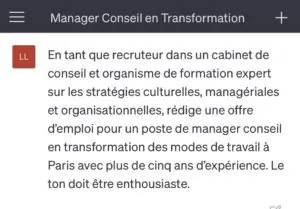 chatgpt prompt efficace recrutement