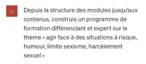 chatgpt prompt efficace formation