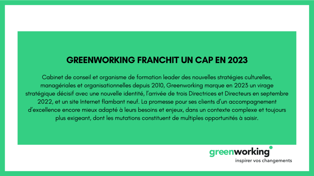 Greenworking franchit un cap en 2023